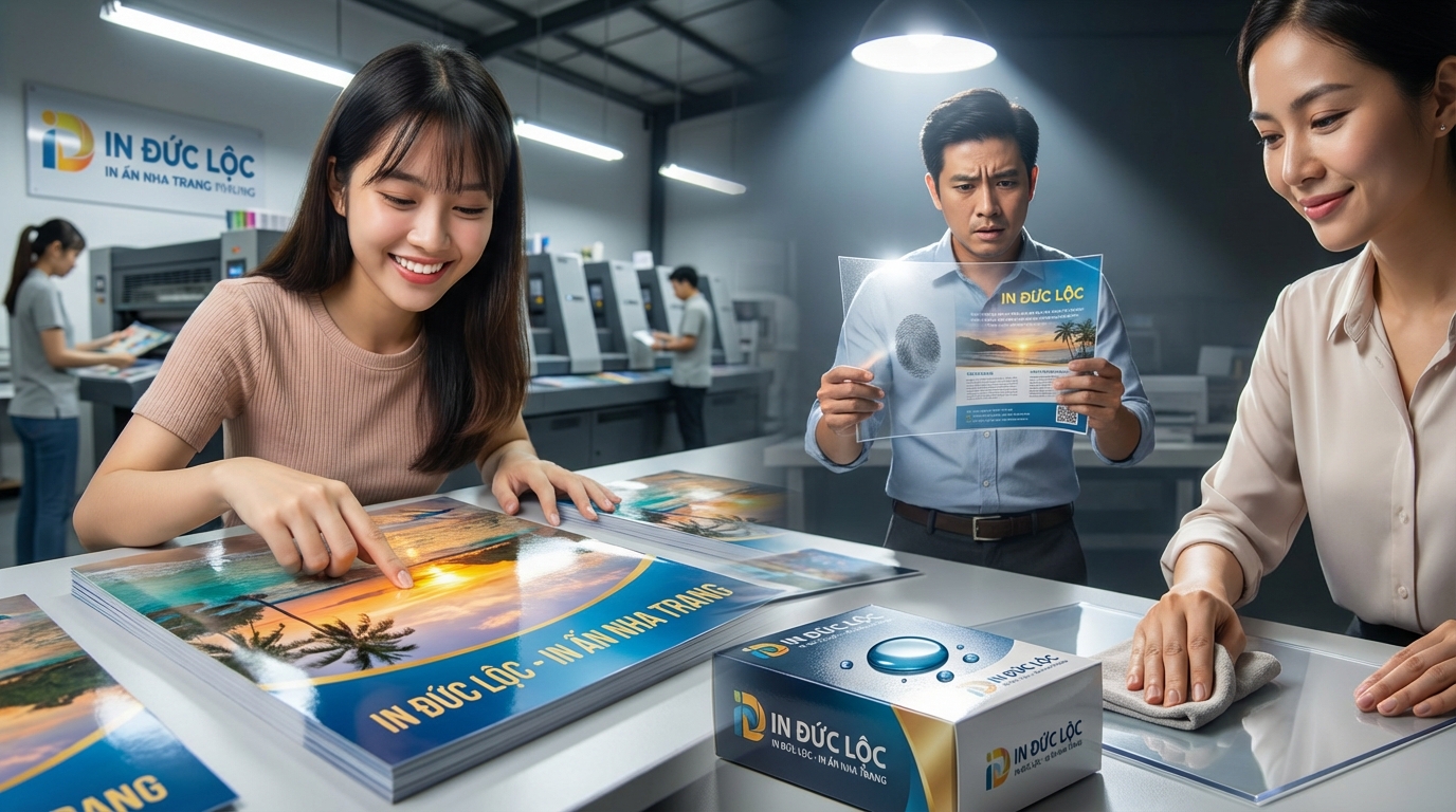 Phân biệt cán màng bóng và cán màng mờ — In Đức Lộc